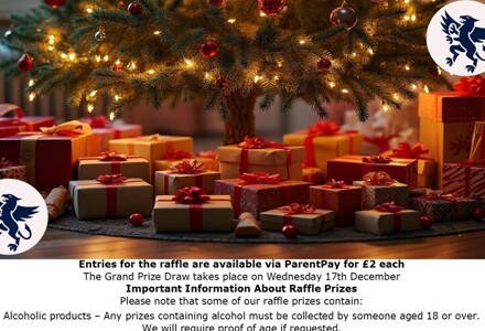 Get your entries for the PTA Christmas Raffle!