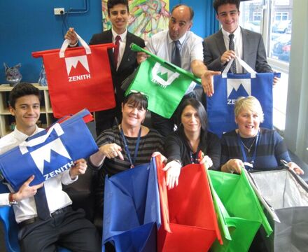 Some satisfied staff customers with their zenith shopping bag sets